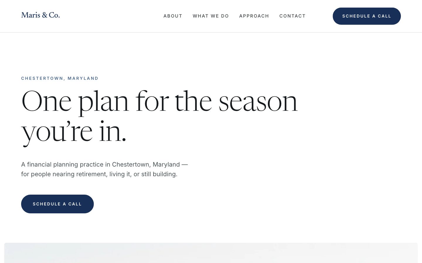 Modern · Restrained: a sample home page
