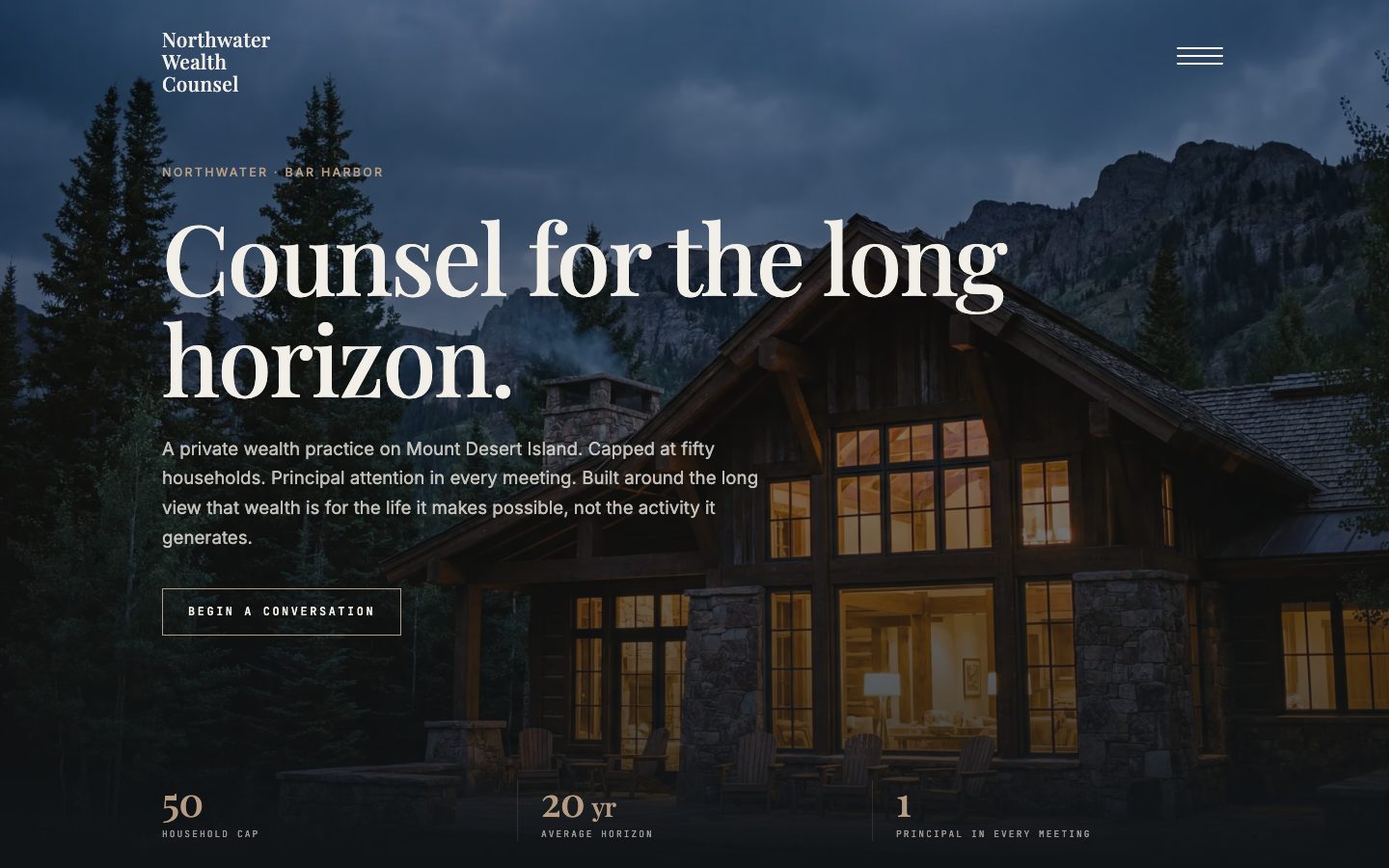 Heritage · Formal: a sample home page