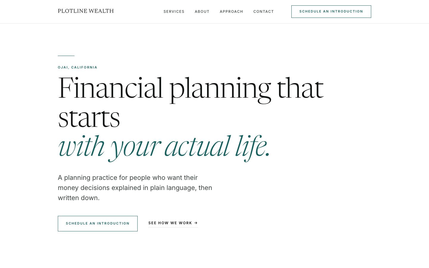 Contemporary · Expressive: a sample home page